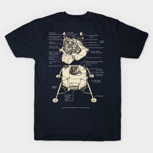 Apollo Moon Lander Engineering Cutaway T-Shirt